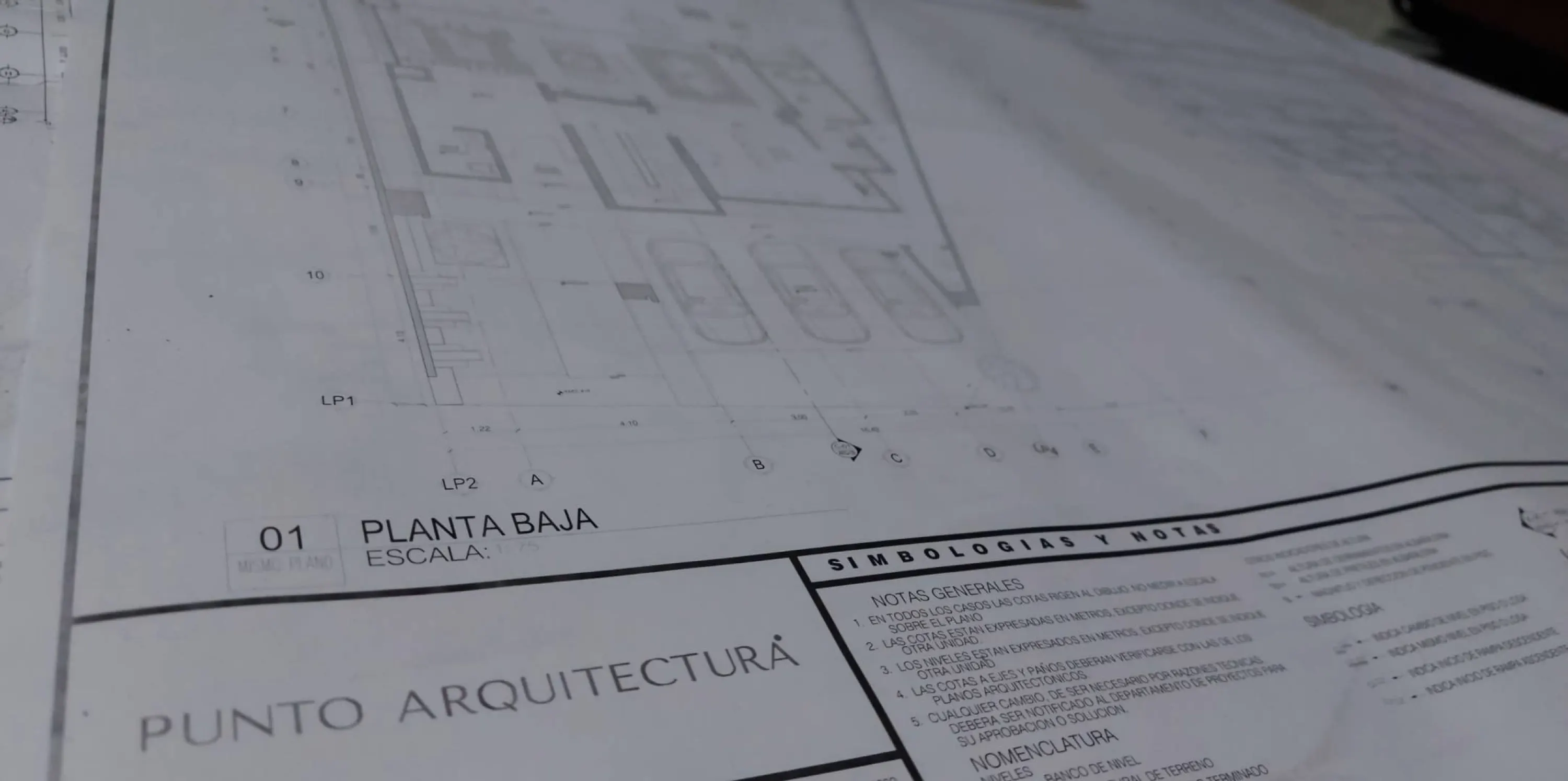 Plano arquitectónico de Punto Arquitectura